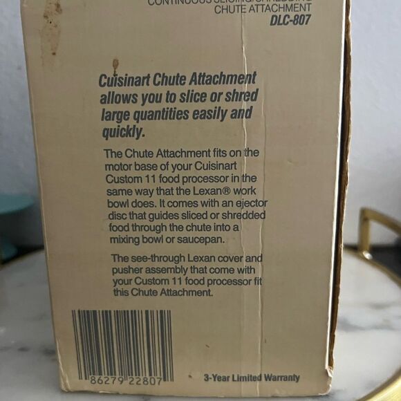 Cuisinart Little Pro Work Bowl W/ Chute Attachment Part DLC-807 Replacement - Picture 5 of 7